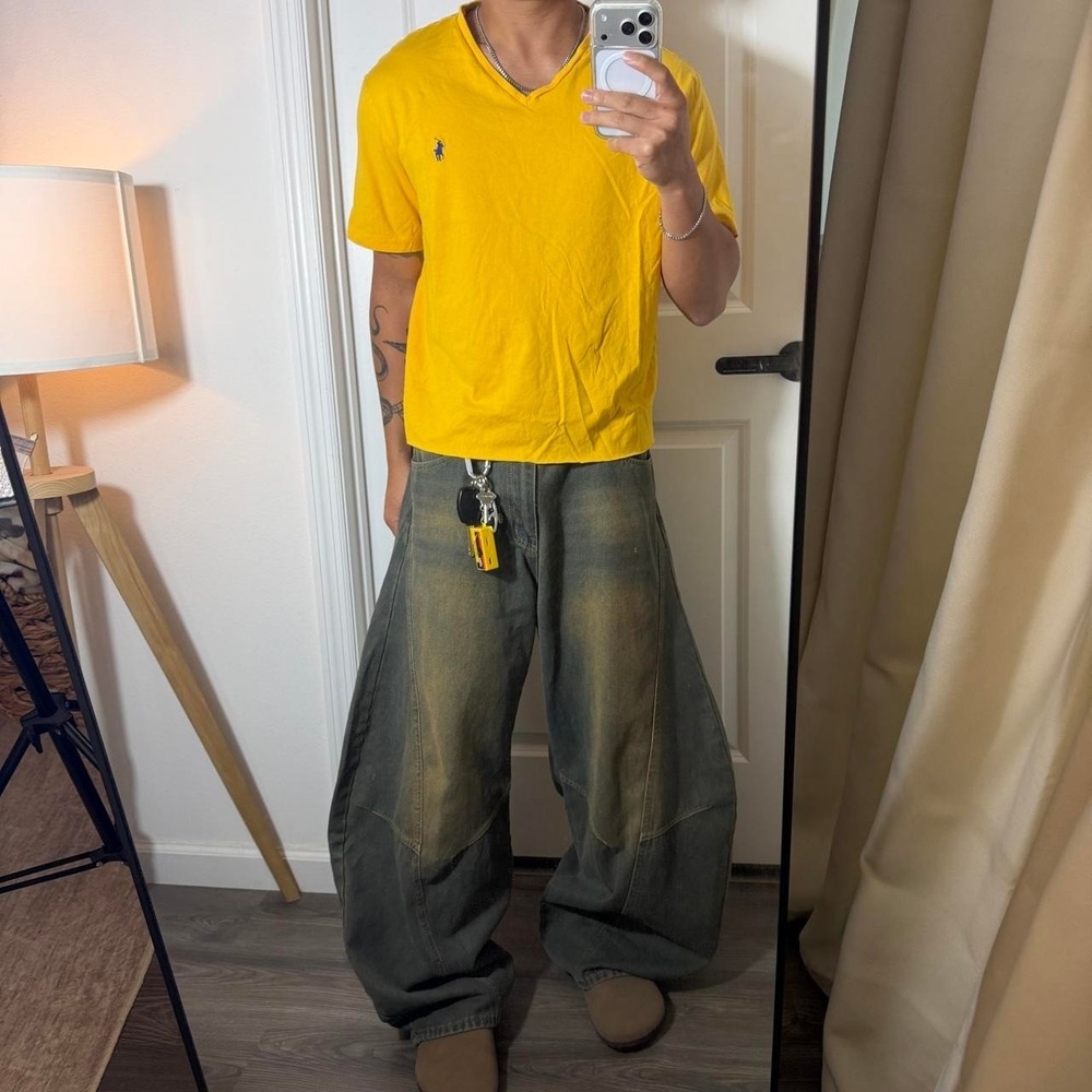 y2k vintage ralph lauren cropped blank short sleeve shirt SH - Picture 4 of 7